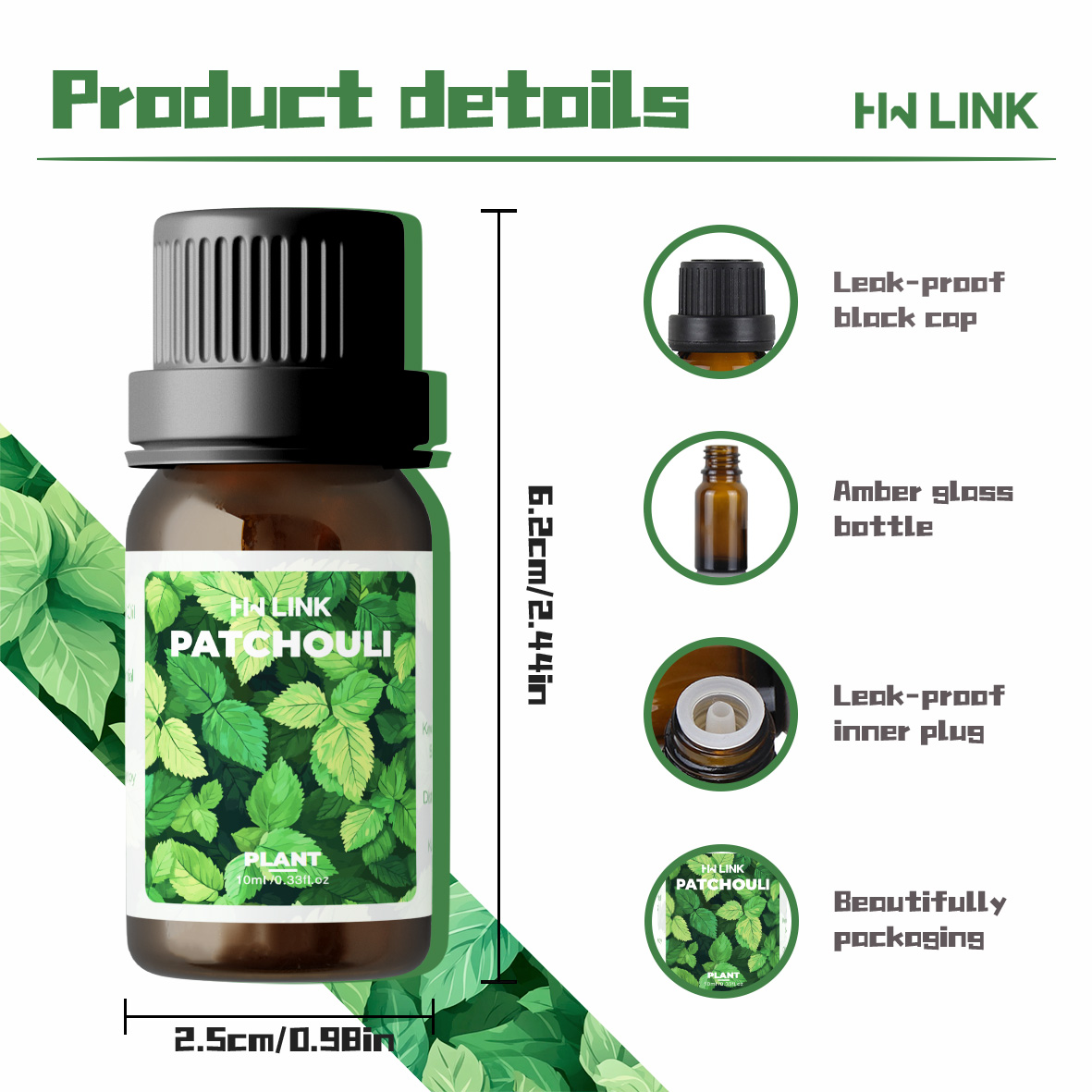 10ml Patchouli Essential Oils  - Aromatherapy Diffuser recension och pris