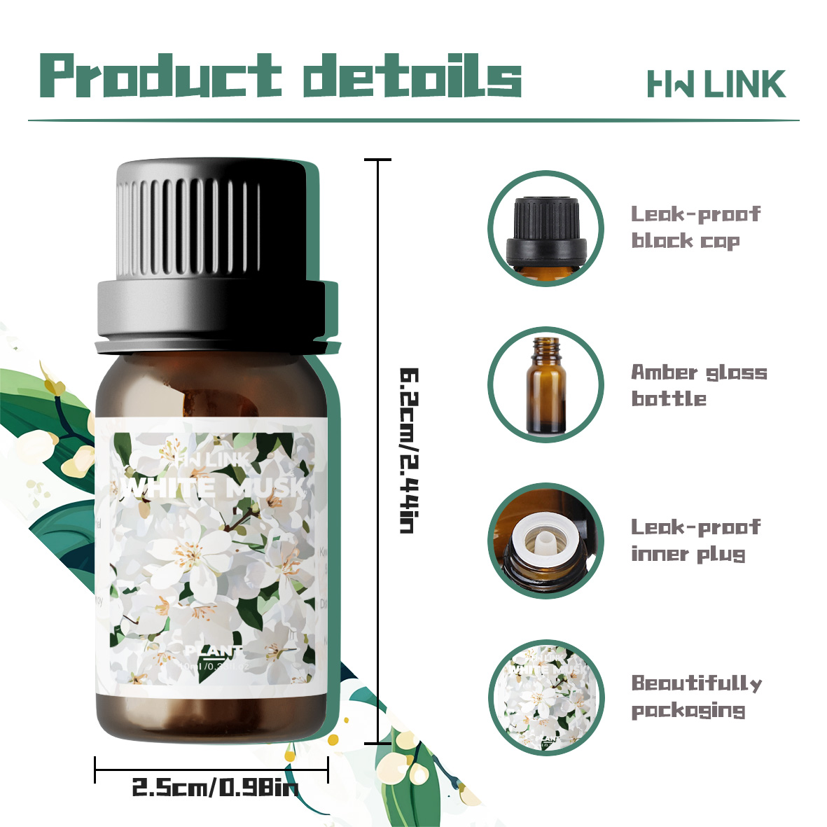 White Musk Essential Oils 10ml - Aromatherapy Diffuser recension och pris