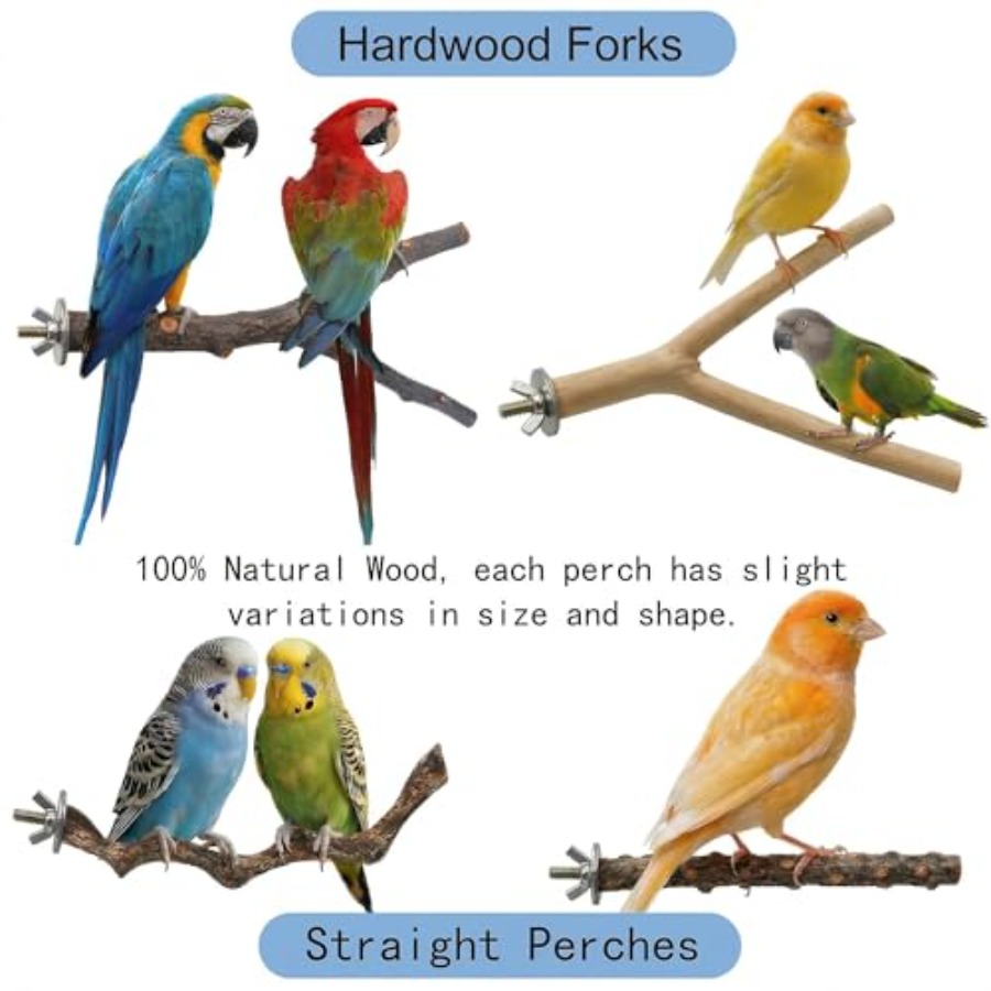 8PCS natural wood bird perches - Health & Wellness Of Carmel recension och pris