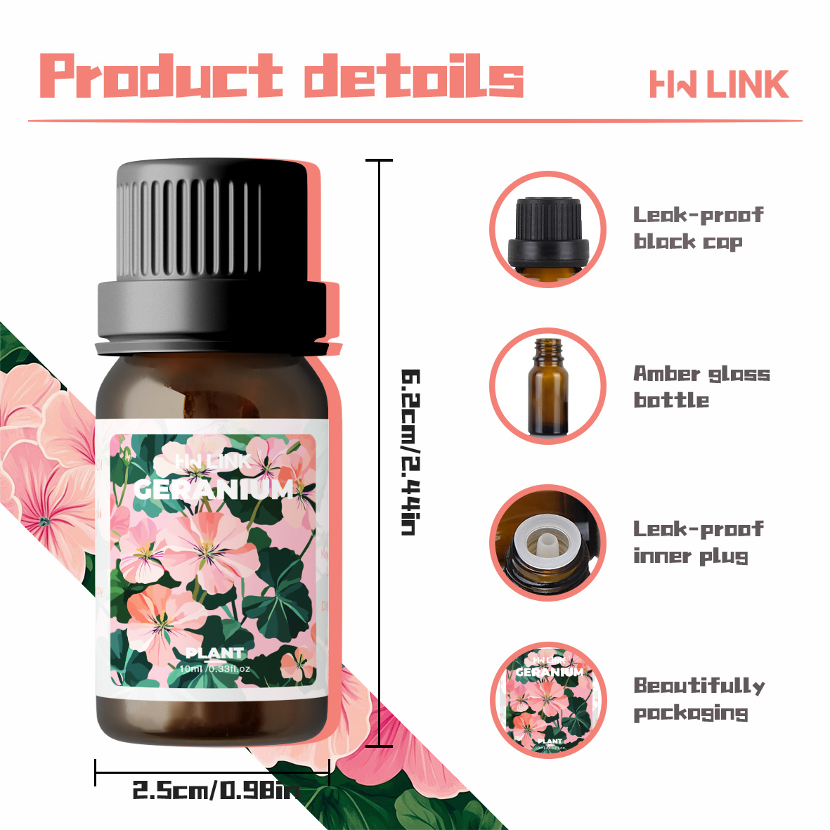 Geranium Essential Oil 10ml 10 - Aromatherapy Diffuser recension och pris